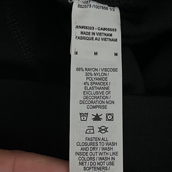 Nike Black Leggings with Swoosh Design and Metallic Zippers M - Picture 6 of 7